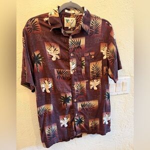 Vintage Ron Chereskin Men’s Sz M Tropical Print Button Down Shirt Mens